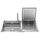 Fotile Built-in 2-In-1 In-Sink Stainless Steel Dishwasher - 35"-Sterilization and bacteria elimination through 5 washing cycles with temperatures of 122˚ to 158˚