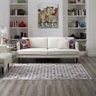 Modway Gemma Chevron Mosaic Area Rug - 5 ft W x 8 ft L - Multicolored-Protect Floors From Traffic/Furniture