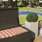 Suncast Herringbone Deck Box - 124 Gal. - Java-Reinforced lid offers a unique seating and storage solution Pad lockable for added security, lock not included.
