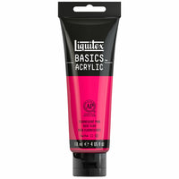 Liquitex Basics Acrylic Paint Tube - 118 ml - Fluorescent Pink-Acrylic