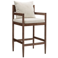 Modway Remington Wood Bar Stool - Salt-Solid Elm Wood Frame