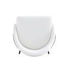 Manhattan Comfort Gracie 22" Modern Leatherette Upholstered Barstool - White and Black-22" L x 22" W x 41.1" H
