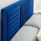 Modway Believe Channel Tufted Performance Velvet Twin Headboard - Navy-Stain-Resistant Fabric