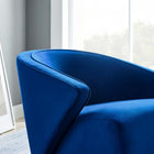 Modway Odyssey Performance Velvet Armchair - Navy-Brushed Gold Legs