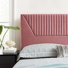 Modway Patience Channel Tufted Performance Velvet King/California King Headboard - Dusty Rose-Stain-Resistant Fabric