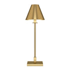 Hudson&Canal Clement 28" Tall Table Lamp with Metal Shade - Brass/Brass-Paired with a matching cone-shaped metal shade