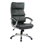 TygerClaw Modern High Back Leather Office Chair, 14.6" x 25.6" x 30.3", Black-Plush comfort that lasts all day with premium PU leather that stays soft and supportive through hours of work