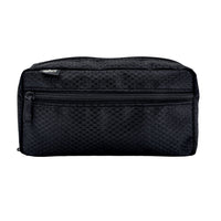 Hilroy Core Essential Zipper Pencil Pouch - Black-Spacious interior with dividers helps keep pens, pencils, scissors and small supplies neatly organized and easy to find