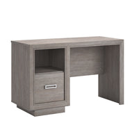 Sauder Hayes Garden Desk - Ashen Oak-File drawer with full extension slides holds letter-size hanging files