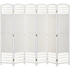 HOMCOM 6 Panel Freestanding Room Divider for Home Office - White-This room divider is great for creating personal space or dividing larger rooms
