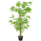 Outsunny 5' Artificial Bamboo Tree in Nursery Pot - Green-Suitable for home, offices, bedroom, hallway and more 