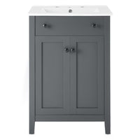 Modway Nantucket 24" Bathroom Vanity - Grey/White-Modern Bathroom Vanity