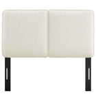 Modway Lindee Boucle Fabric Twin Headboard - Cream-7 Mounting Positions
