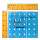 Azar Studio Base Pegboard Floor Stand - 60" x 17" - Blue-Fifty clear hooks included