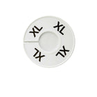 Eddie's Ring Divider - XL - White/Black - 100 Pack-White plastic with black text