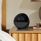 Amazon Echo Spot Smart Alarm Clock (2024) - Black-KEEP YOUR HOME COMFORTABLE - Control compatible smart home devices. Just ask Alexa to turn on lights or touch the screen to dim. Create routines that use motion detection to turn down the thermostat as you head out or open the blinds when you walk into a room.