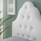 Modway Sovereign Diamond Tufted Performance Velvet Twin Headboard - White-Dense Foam Padding