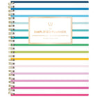 AT-A-GLANCE 2027 Emily Ley Simplified Large Weekly/ Monthly Planner - 11-1/4" x 9" - Happy Stripe - Bilingual-12 tabbed months: January - December 2027