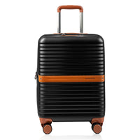 Champs Vintage II 20" Carry-on Luggage Case - Black-Expansion System on all cases. 