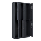 Ceha NH Series 2-Tier Locker with Front Hole Vents - Bank of 3 - Graphite Grey-Name plate holder on door