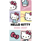 DateWorks 2026-2027 Monthly Pocket Planner - 3.5" x 6.5" - Hello Kitty - Bilingual-6.5" x 3.5" size perfect for on the go planning