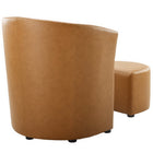 Modway Divulge Armchair and Ottoman - Tan-6