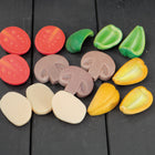 Yellow Door Sensory Play Stones - Pizza Toppings-An inspirational role play accessory, they can also be used for pattern making and storytelling