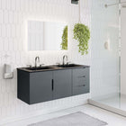 Modway Vitality 48" Double Sink Bathroom Vanity - Grey/Black-MDF and Particleboard Construction