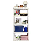 Oskar Large 5-Tier Interlocking Heavy Duty Shelving Unit - 18" x 36" x 74" -White-Includes five H 16 x W 36 x D 18 inch fixed height shelves