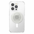 PopSockets PopGrip For Magsafe Round With Adapter Ring - Clear Glitter-MagSafe accessories must be used with a MagSafe compatible or included magnetic adapter ring