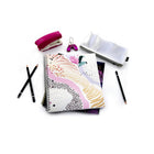 HIlroy Jungle Heart Notebook - 160 Pages - 10-1/2" x 8" - Stripes-Twin wire coil binding in gold