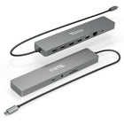 Plugable 11 in 1 USB-C Hub Adapter with Ethernet-11-in-1 Hub—Featuring 2x 4K 60Hz HDMI ports, 100W pass-through charging, 1x USB-C, 3x USB 3.0, SD and MicroSD slots, the Plugable 11-in-1 USBC hub with Gigabit Ethernet, gives you everything you need to work, how you want, where you want