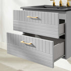 Modway Daybreak 24" Bathroom Vanity - Light Grey/Black-Rubberwood, MDF, Particleboard Construction