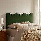 Modway Athena Stain-Resistant Performance Velvet Full Size Headboard - Moss Green-Dense Foam Padding