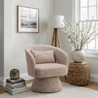 Zuo Liva Swivel Chair - Frosty Brown-Chair Weight Capacity: Supports up to 250 lb