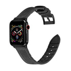 JCPal Gentry Leather Band for Apple Watch 42/44mm - Black-Genuine Leather Material