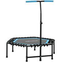 Soozier 45" Rebounder Trampoline for Adult - Blue-Handle bar height adjusts to 46.1", 49.2", 52" (117cm, 125cm, 132cm)