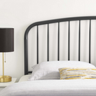 Modway Nova Metal Full Headboard - Grey-Height Adjustable