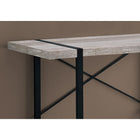 Monarch Specialties 7315 48" Computer Desk - Taupe Reclaimed Wood/Black Metal-X-shaped metal bar on the back of the desk provides support and adds a decorative touch