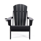 Lake Country HDPE Folding Adirondack Chair - Black-Foldable Design