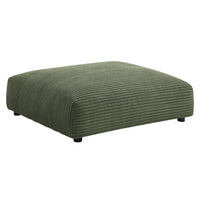 Modway Solace Modular Corduroy Upholstered Ottoman - Fern-Modular Square Ottoman