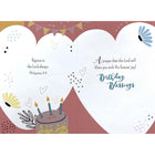 Rosedale Gold Birthday Greeting Cards/Envelopes - 5-1/2" x 8" - Religious: Sparklers & Candles - 6 Pack-Printed on premium uncoated paper