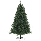 HOMCOM 6' Artificial Christmas Tree with Auto Open - Steel Base - Green-6ft/1.8m tall in a real wide tree shape, providing a healthy, natural look 