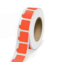 JAM Paper Standard Label Rolls - Lip Balm Tube Stickers - 2 1/8 x 2 1/8 - Neon Red - 125 Labels/Roll-Colour: Neon Red | Make your mail stand out with colourful shipping address labels.