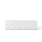Modway Amour 60" Tufted Button Entryway Faux Leather Bench - White-6