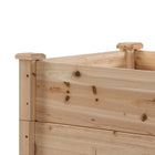 Outsunny 3-Tier Raised Garden Bed - 49" L x 49" W x 22" H - Natural-Different levels of herb garden height can be planted with deep roots or ordinary plants 