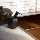 Happy Sinks Kiwi Ceramic Soap Dispenser - Matte Black-Product Dimensions: 10 x 14 x 16 cm