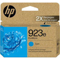 HP 923E EvoMore Ink Cartridge - High Yield - Cyan -This cartridge works with: HP OfficeJet 8122e, HP OfficeJet Pro 8135e, 8138e, 8139e