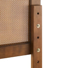 Modway Sirocco Rattan and Wood King Platform Bed - Walnut-Weight Capacity: 794 lb