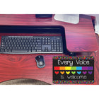 Ashley Productions Smart Poly Computer Mouse Pad - Every Voice is Welcome Here - 6 Pack-Pack of 6 Non-Slip, Fabric Mouse Pads
